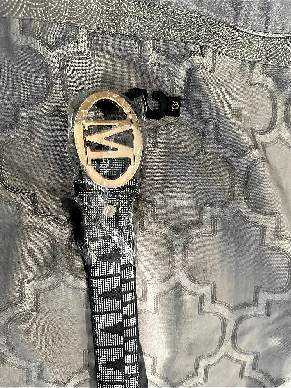 Michael Kors Reversible Signature Logo Buckle Belt Black & Gold XL